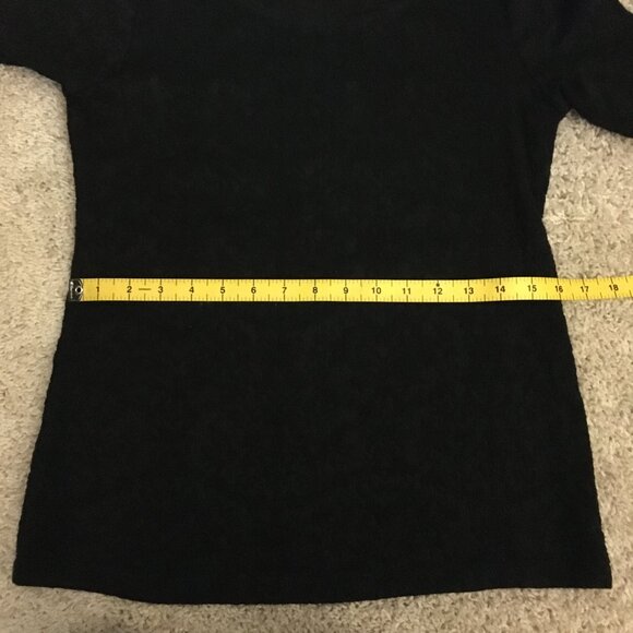 LOFT Witchy Black Cotton Lace Short Sleeve Top - Picture 12 of 15